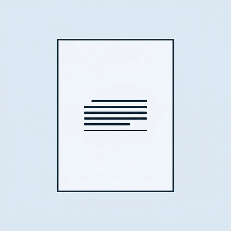 A single printed page lying on a plain surface with one short paragraph marked by a narrow underline