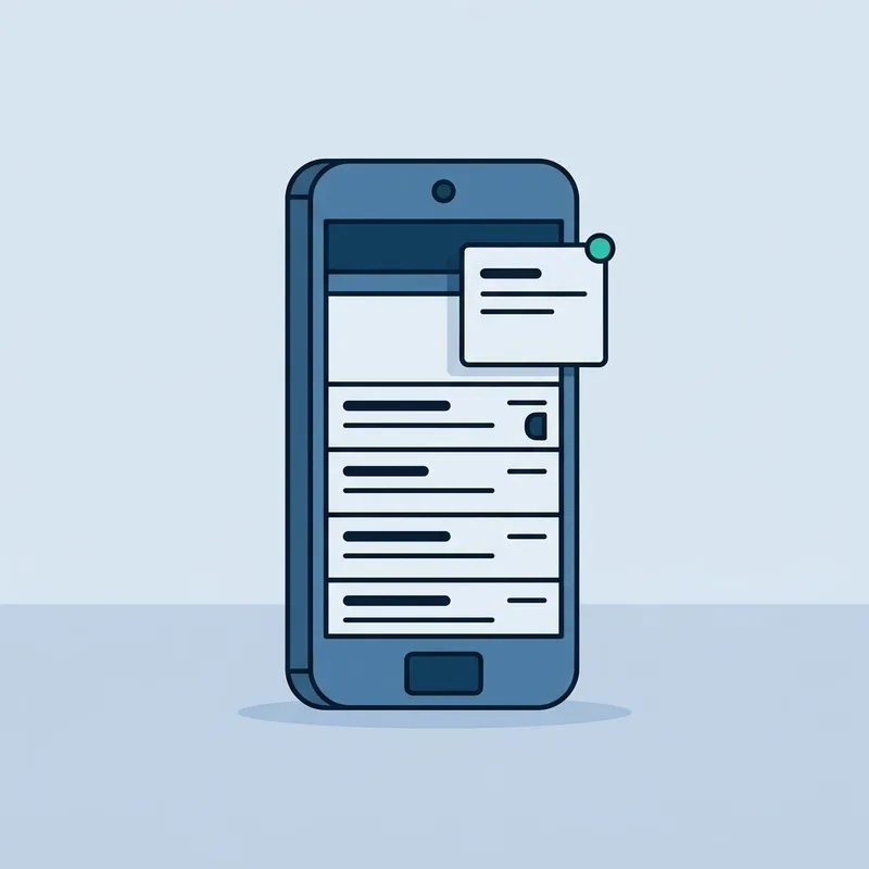 A phone held upright showing a link preview panel above a message